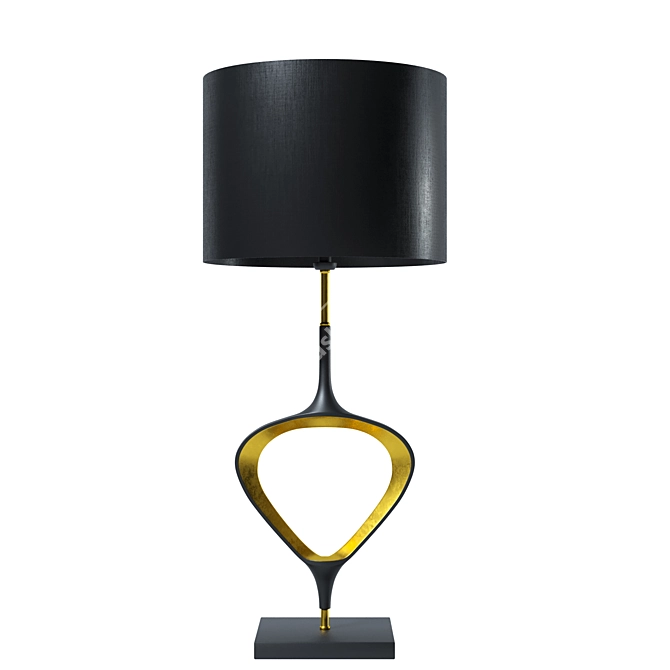 Elegant Crete Copper Table Lamp 3D model image 1