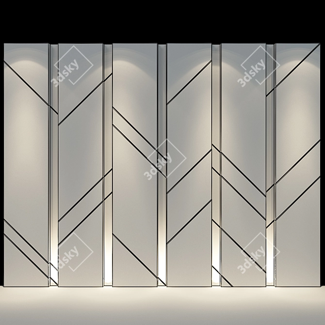 Modern Wall Panel 66 3D model image 2