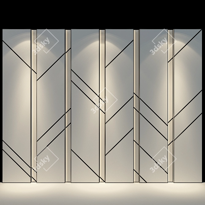 Modern Wall Panel 66 3D model image 4