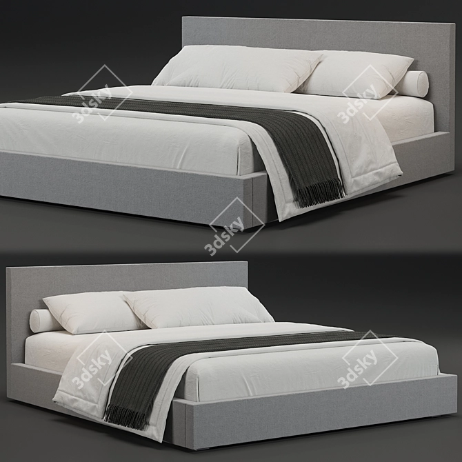 CozyDreams Bed & Pillow Set 3D model image 1