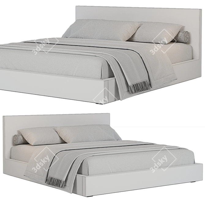 CozyDreams Bed & Pillow Set 3D model image 2