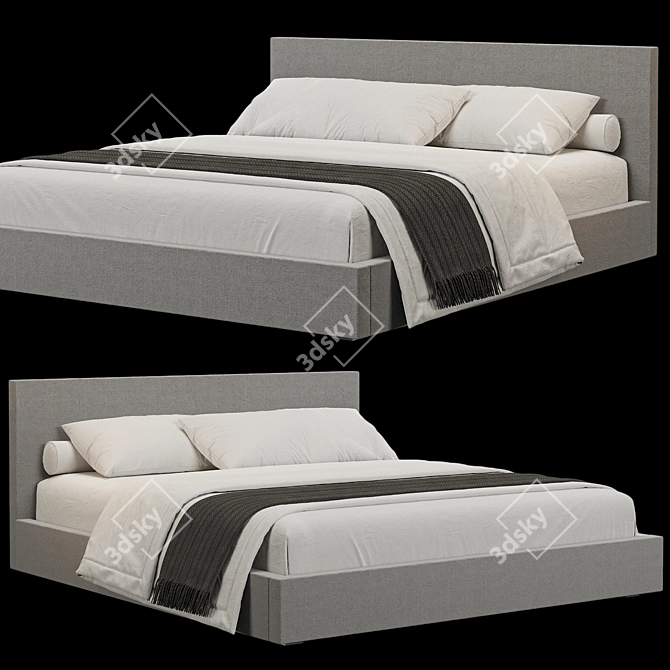 CozyDreams Bed & Pillow Set 3D model image 3