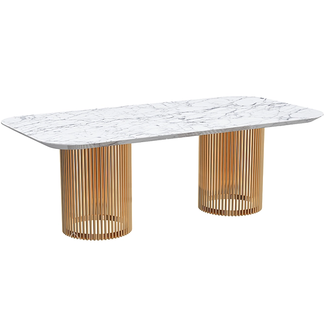 Northfield Dining Table - Modern and Elegant Furniture Piece 3D model image 1