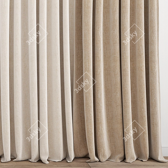 Poly Model Curtain Set 3D model image 2