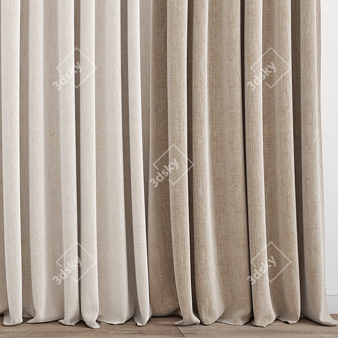 Poly Model Curtain Set 3D model image 6