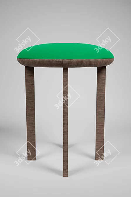 Title: Modern Ergo Stool 3D model image 1