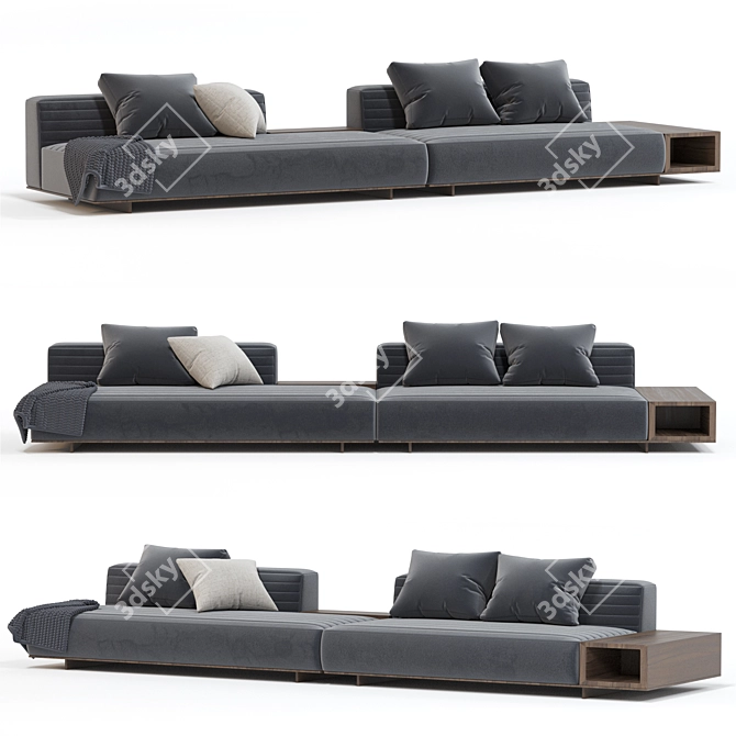 Modern Comfort: Minotti Roger Sofa 3D model image 1