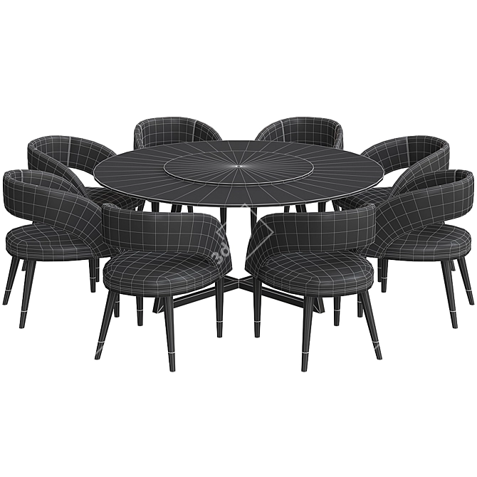 Elegant Denver & Berkeley Dining Set 3D model image 3