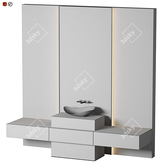 Modern House EA Bathroom 3D model image 2