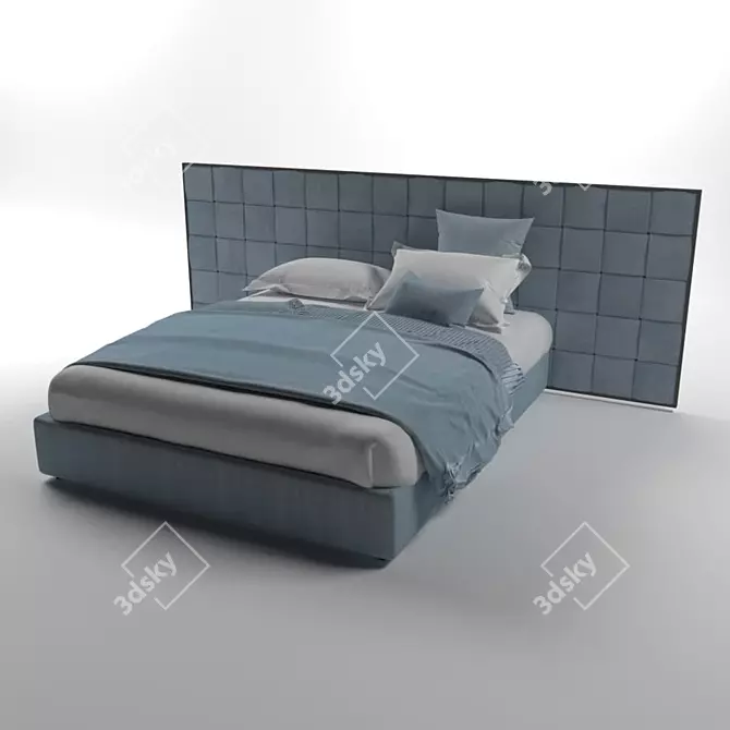 Elegant Bed for 3D Rendering 3D model image 2