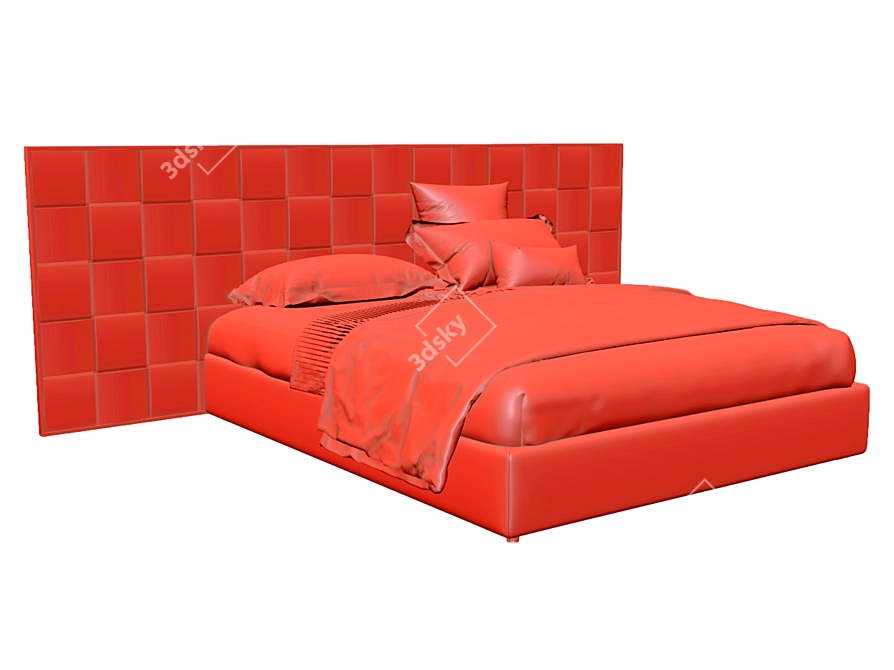 Elegant Bed for 3D Rendering 3D model image 4