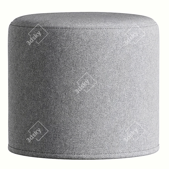 Softline Drum Pouf - Stylish and Comfortable Seating 3D model image 3