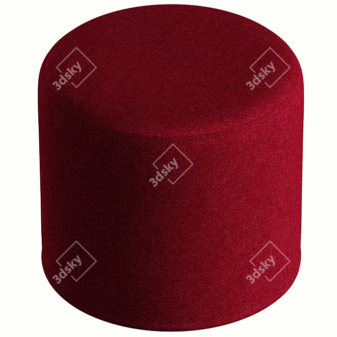 Softline Drum Pouf - Stylish and Comfortable Seating 3D model image 5