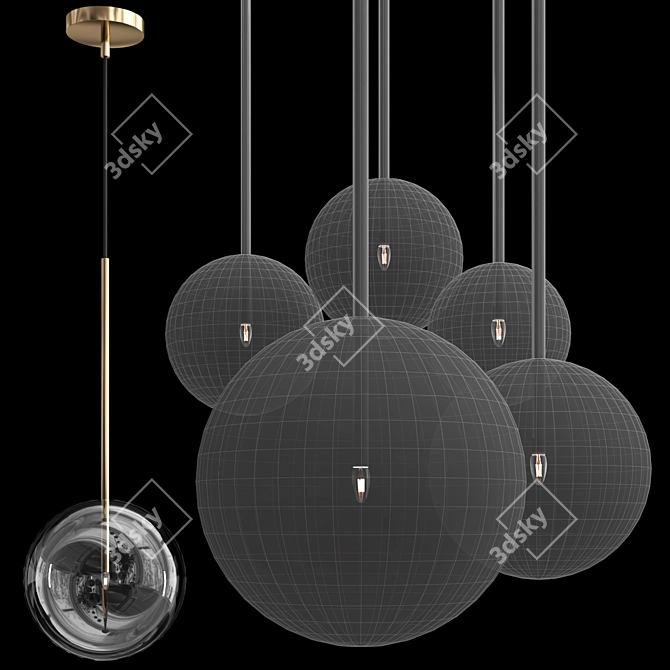 Ethereal Glass Luminaires 3D model image 2