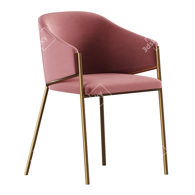 Sleek Dill Dining Chair 3D model image 4