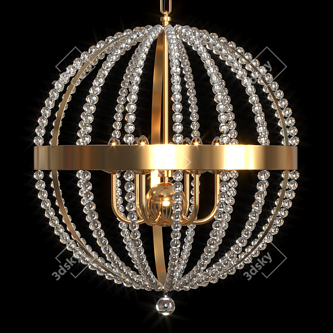 Glamorous Roxy 6-Light Chandelier 3D model image 1