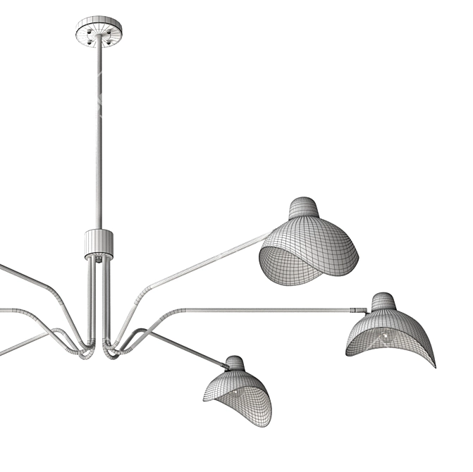 Elegant Tyler Chandelier: Timeless Luxury 3D model image 4