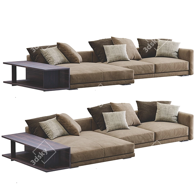 Poliform Bristol: Modern Millimeter Precision Sofa 3D model image 2