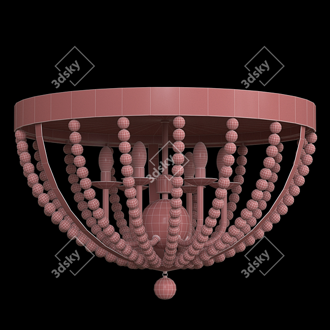 Elegant Roxy 6-Light Ceiling Fixture 3D model image 2