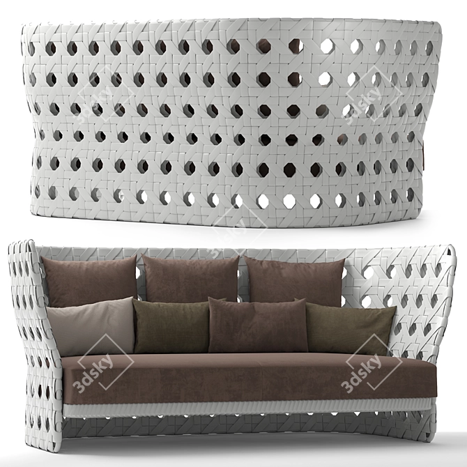 Canasta Sofa - Italian Elegance for Your Home 3D model image 1