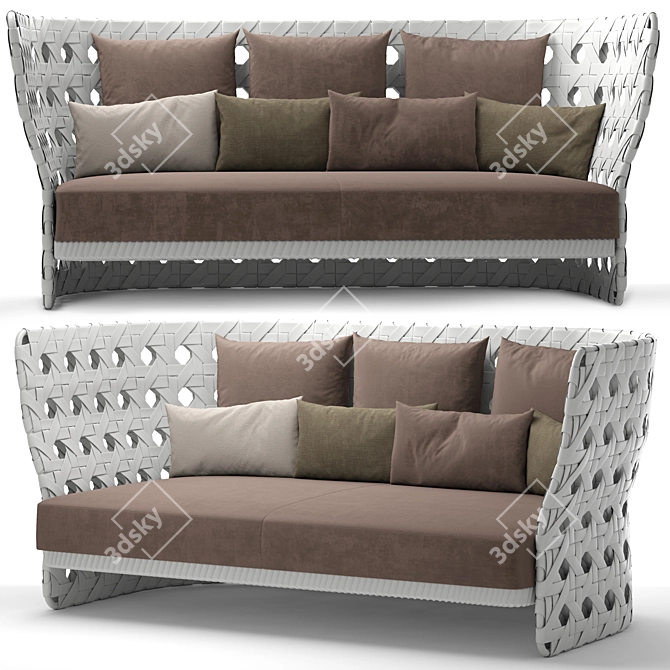 Canasta Sofa - Italian Elegance for Your Home 3D model image 2