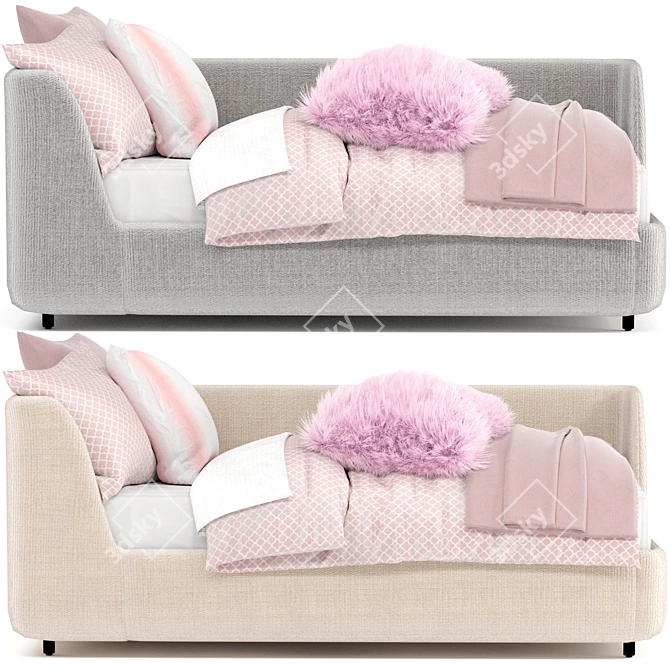 Delavega Children Bed: Contemporary Comfort for Little Ones 3D model image 1