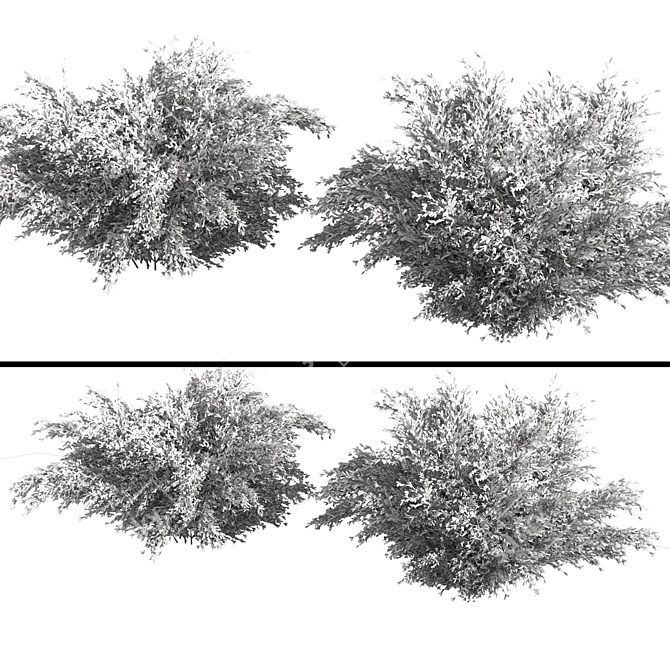 Landscape Bush 01: Versatile, High-Quality Model 3D model image 2