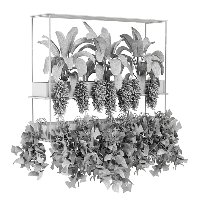 Metal Box Hanging Plant Set 3D model image 7