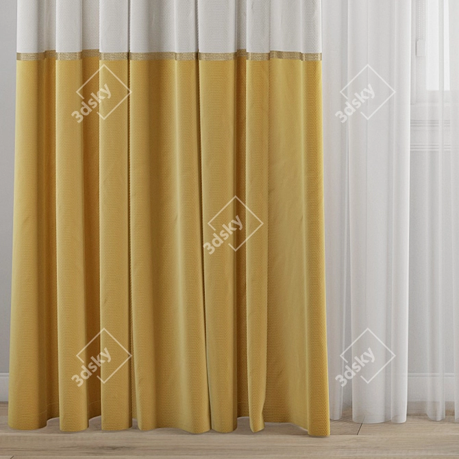 Polygonal Curtain Model 3D model image 2