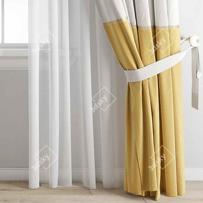 Polygonal Curtain Model 3D model image 3