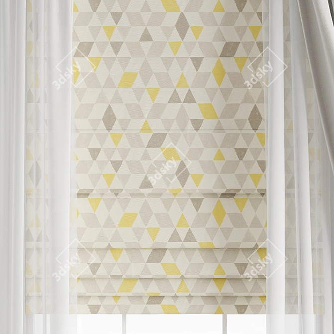 Polygonal Curtain Model 3D model image 4