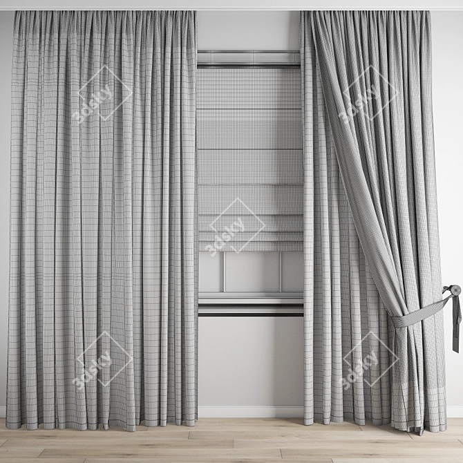 Polygonal Curtain Model 3D model image 5