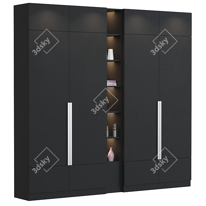 Versatile 2-Door Cabinet: 317.4 x 51.81 x 299.8 cm 3D model image 1