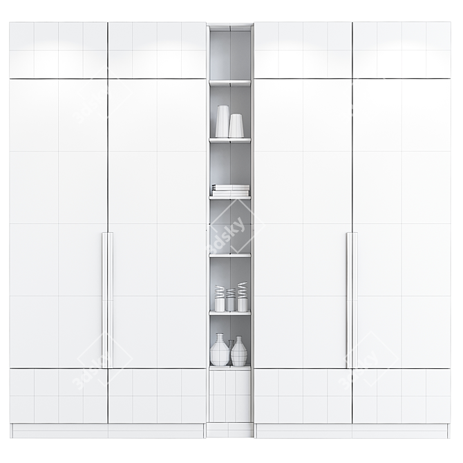 Versatile 2-Door Cabinet: 317.4 x 51.81 x 299.8 cm 3D model image 3