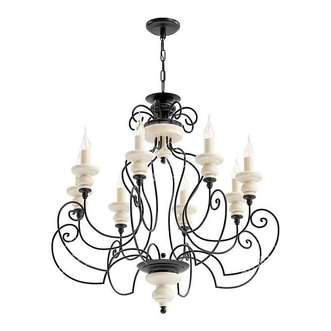 Empire Triumph 8 Light Chandelier 3D model image 1