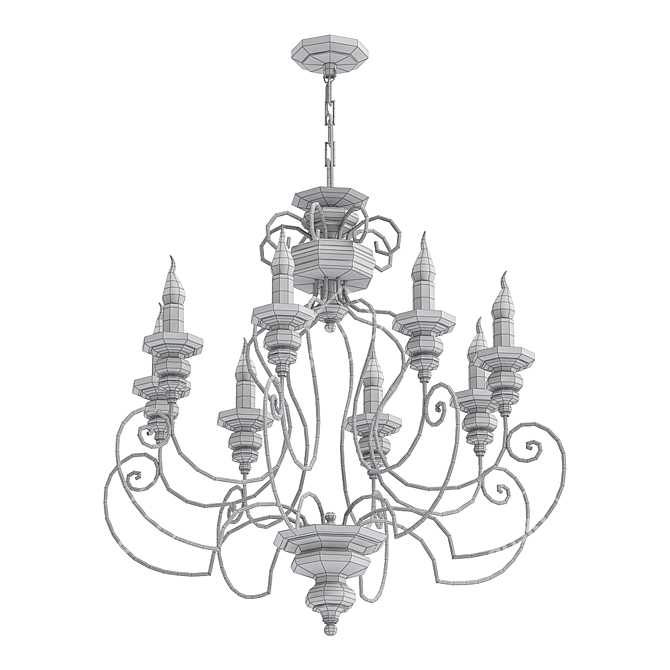 Empire Triumph 8 Light Chandelier 3D model image 2