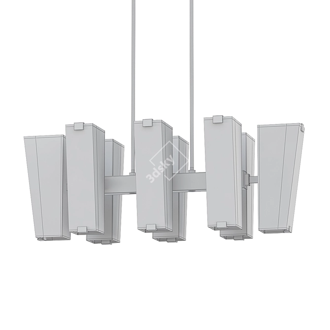 AERIN Designer Linear Chandelier 3D model image 2