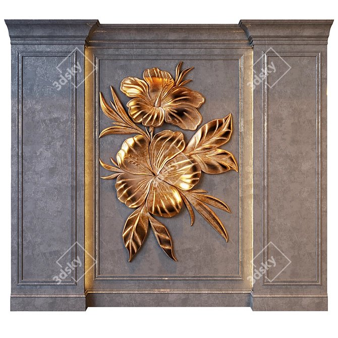 3D Rose Panel Masterpiece 3D model image 3