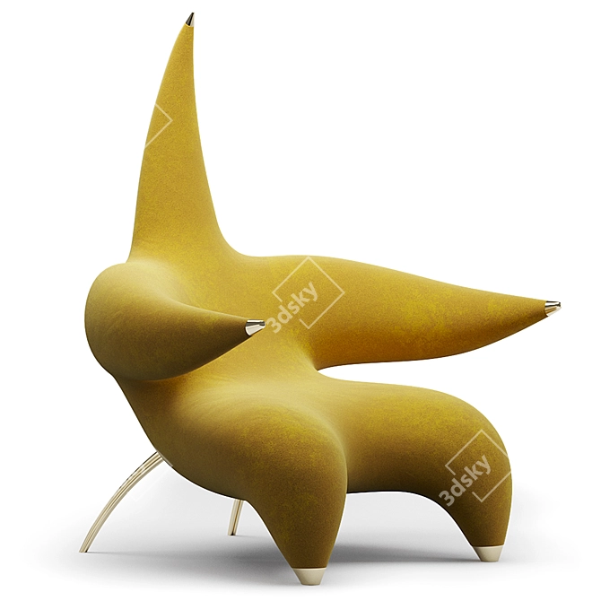 Celestial Comfort Star Lounger 3D model image 1