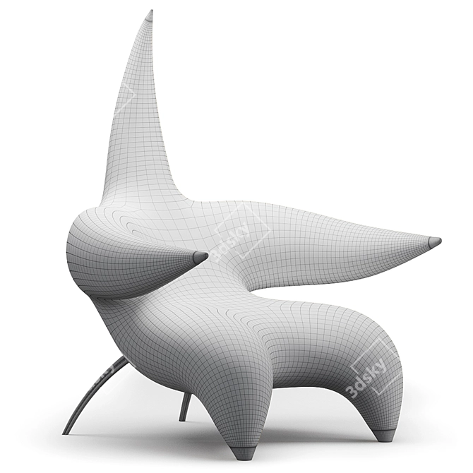 Celestial Comfort Star Lounger 3D model image 5