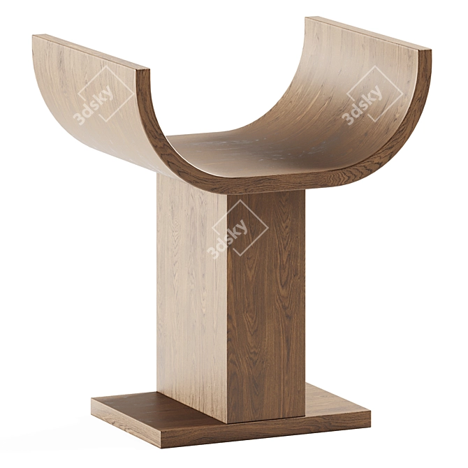 Sleek and Chic Marko Stool 3D model image 1