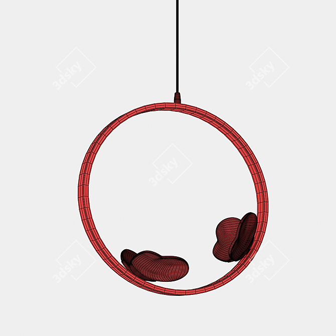 Modern Butterfly Suspension Light 3D model image 3