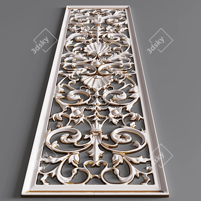 Elegant Decorative Plaster 3D model image 1