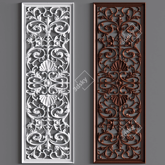 Elegant Decorative Plaster 3D model image 3