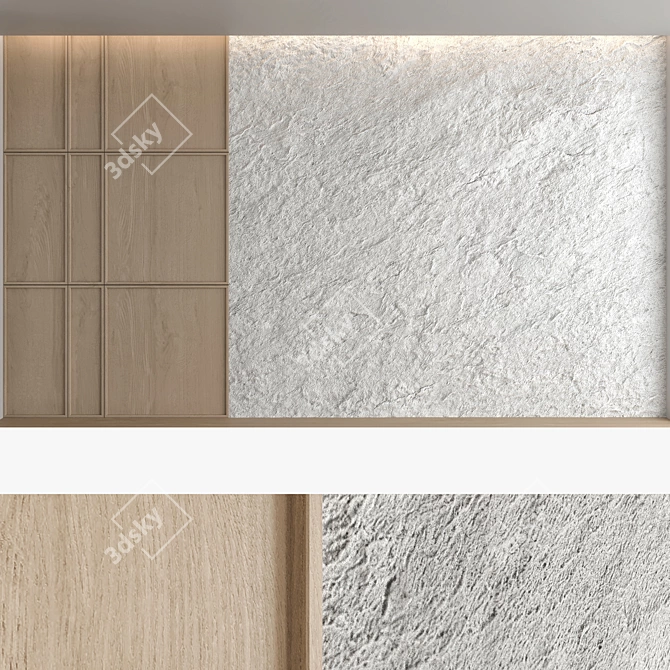 Decorative Stone Wall Panel Set 3D model image 4