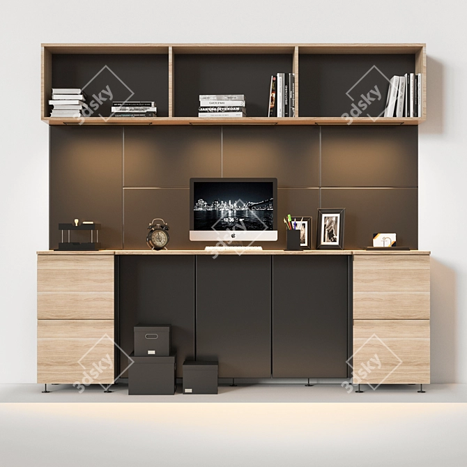 Modern Office Furniture Set 3D model image 2