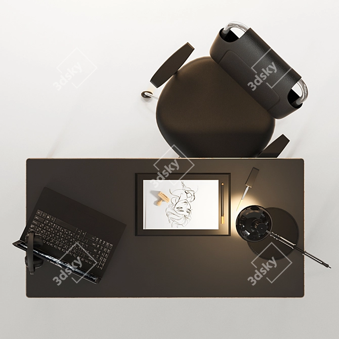 Modern Office Furniture Set 3D model image 4