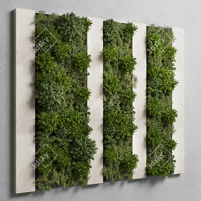 Concrete Vase Vertical Garden Stand 3D model image 2