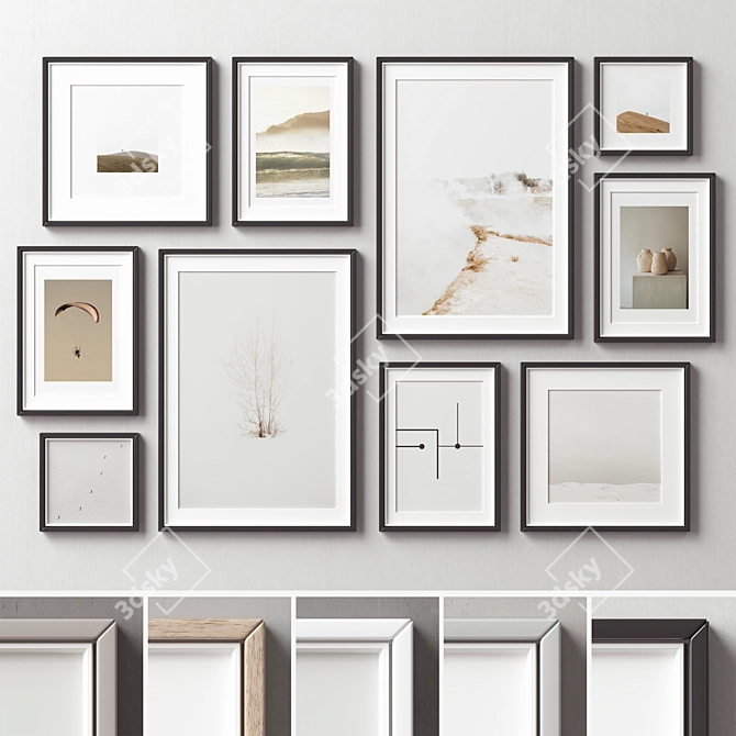 Versatile Collection of 10 Picture Frames 3D model image 2