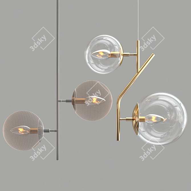 Spherical Pendant Lamp Collection 3D model image 2